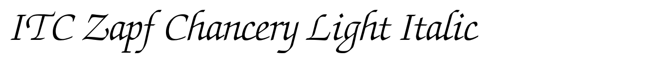 ITC Zapf Chancery Light Italic image